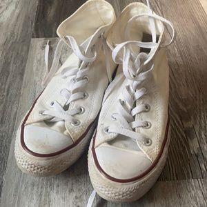 White Hightop Converse